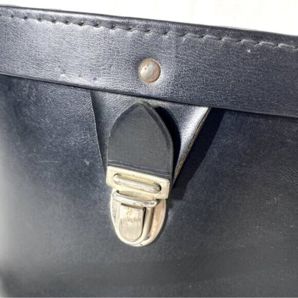 Vintage Black Leather Binoculars Case with Strap & Lens Caps - Picture 16 of 16
